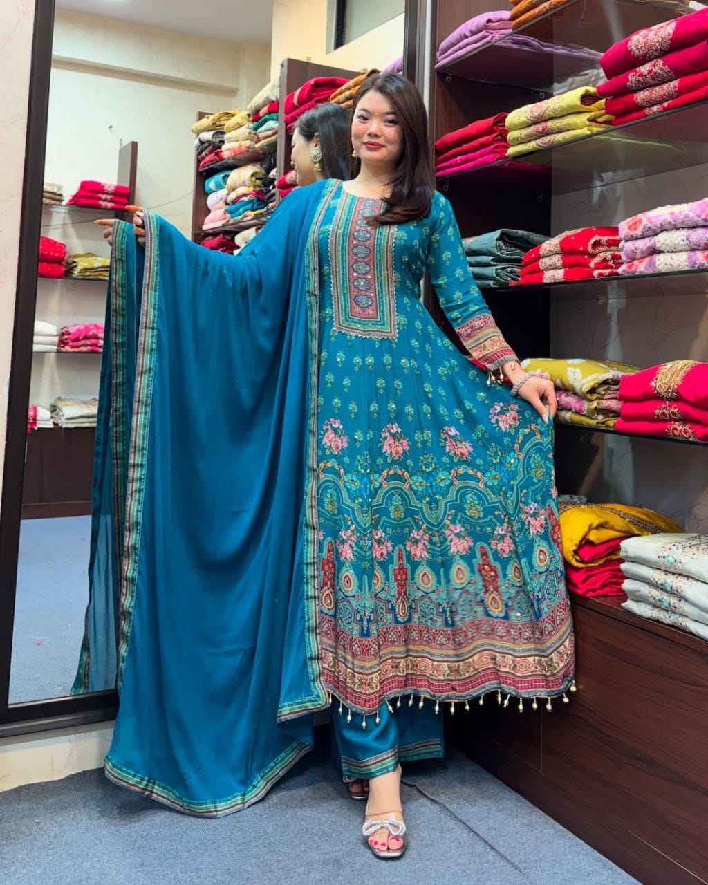 BEAUTIFUL BLUE ANARKALI