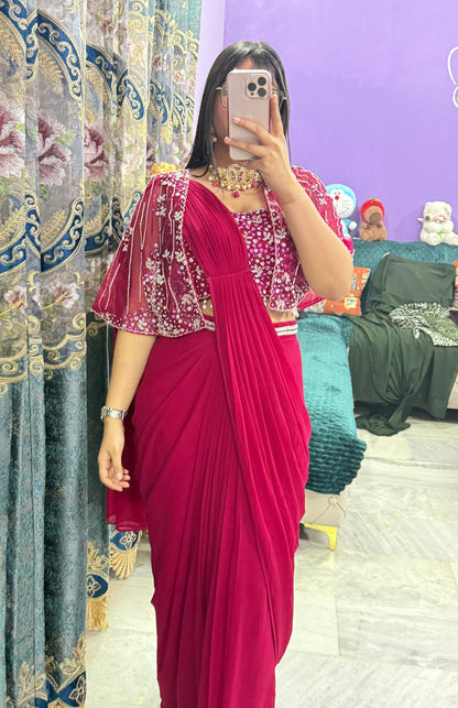 CAPE DESIGNER SAREE