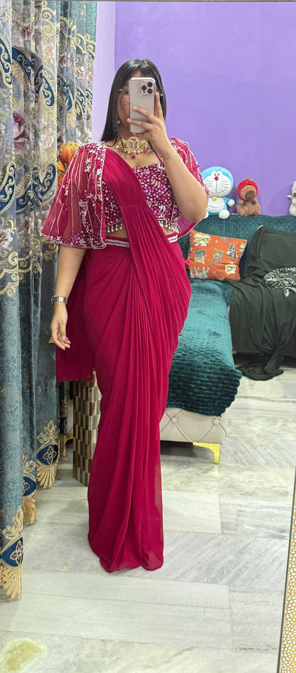 CAPE DESIGNER SAREE