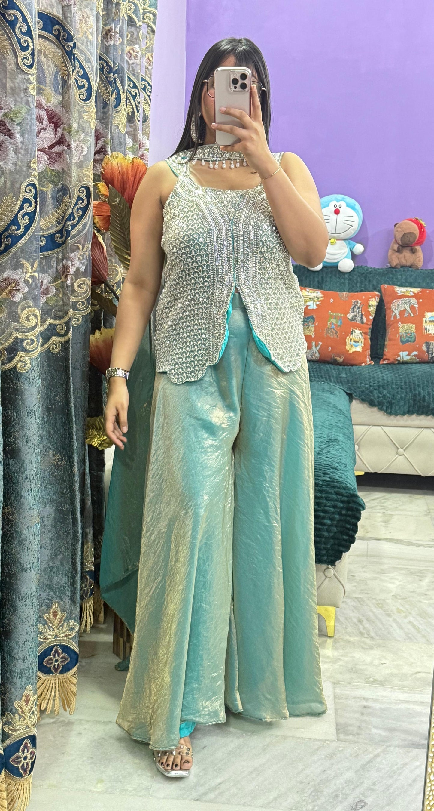 DESIGNER 3PCS  PARTY WEAR DRESS