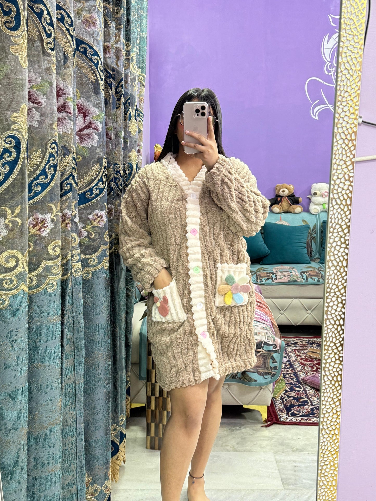 WINTER SHORT MINI NIGHT DRESS