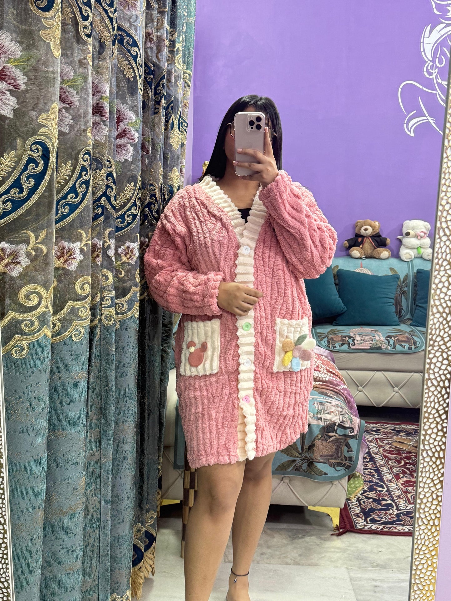 WINTER SHORT MINI NIGHT DRESS