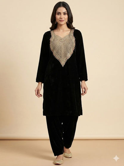 PEACOCK VELVET CO-ORD SET