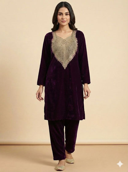 PEACOCK VELVET CO-ORD SET