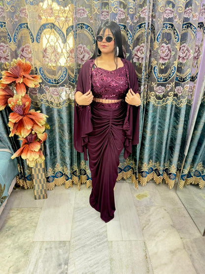 PARTY WEAR INDO -WESTERN DRESS