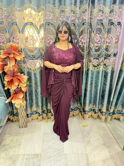 PARTY WEAR INDO -WESTERN DRESS