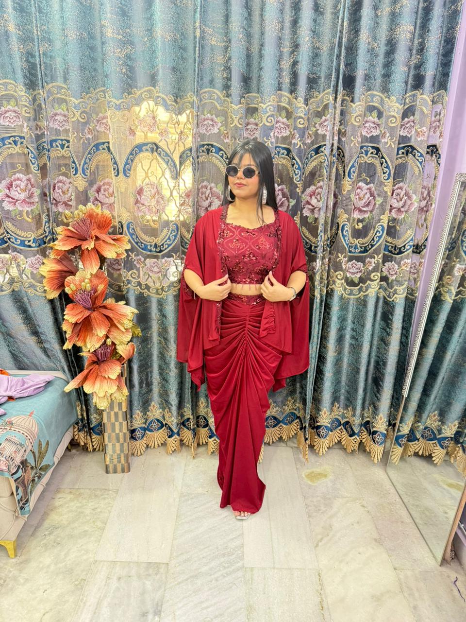 PARTY WEAR INDO -WESTERN DRESS