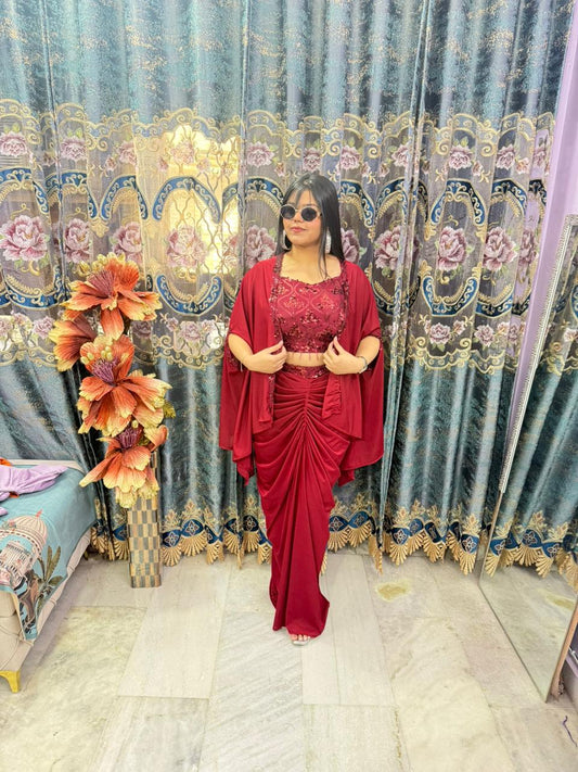 PARTY WEAR INDO -WESTERN DRESS