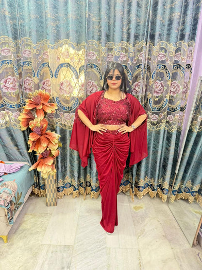 PARTY WEAR INDO -WESTERN DRESS