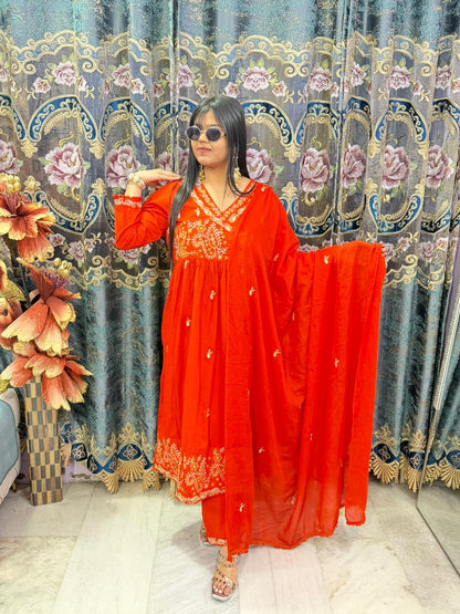 BEAUTIFUL COTTON ANARKALI