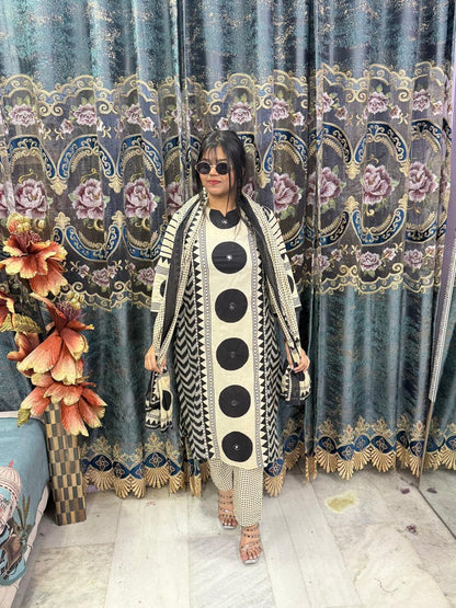 BEAUTIFUL COTTON POLKADOT SUIT