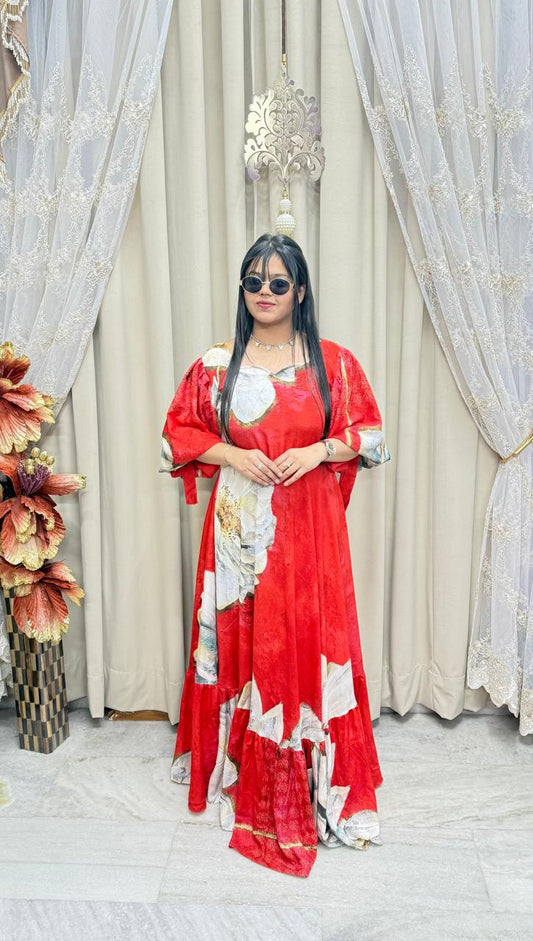 Mulmul Cotton Cinderella Flared Dress | Sizes L–4XL