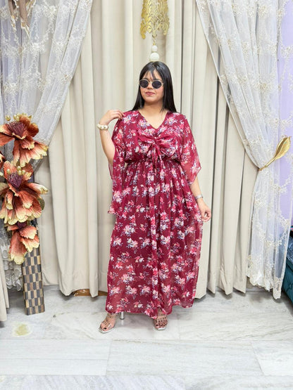 Stylish Georgette Bow Dress for Women – Comfort Fit