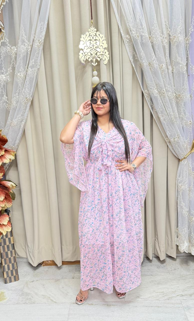 Stylish Georgette Bow Dress for Women – Comfort Fit