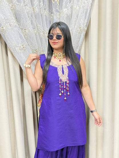 Shilpa Shetty–Inspired Farshi Co-Ord Set | Cotton Silk | Sizes L to 3XL