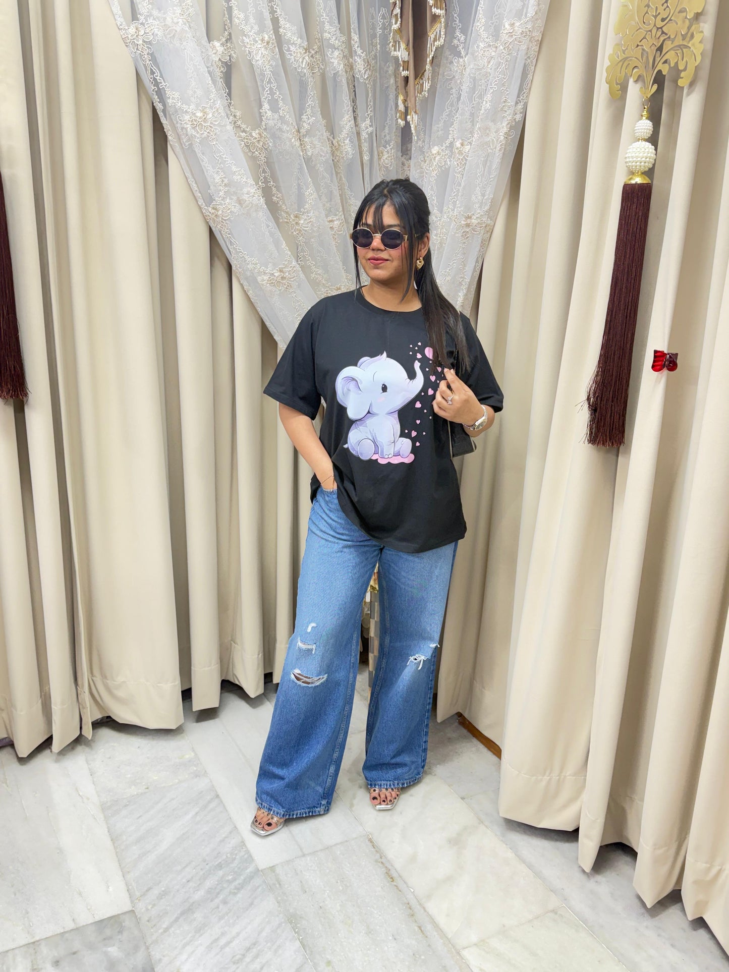 🖤 Urban Diva Leopard Print Cotton T-Shirt