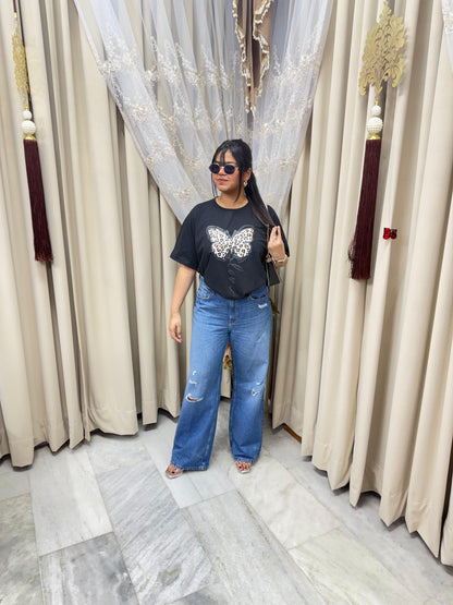 🖤 Urban Diva Leopard Print Cotton T-Shirt