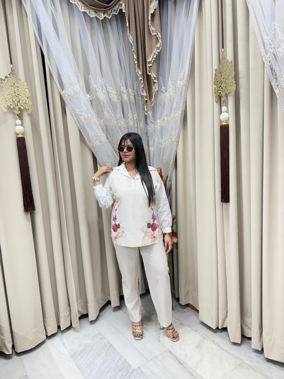 Premium Cotton Knot Co-Ord Set for Women | Floral Print Casual Wear |