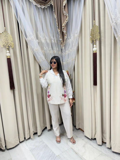 Premium Cotton Knot Co-Ord Set for Women | Floral Print Casual Wear |