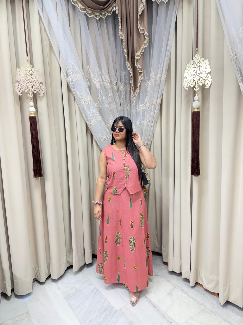 Daily wear and office wear Cotton skirt top