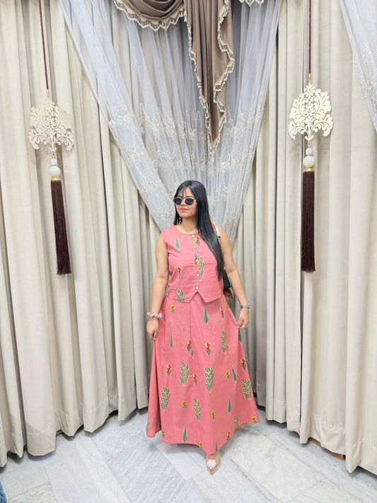 Daily wear and office wear Cotton skirt top