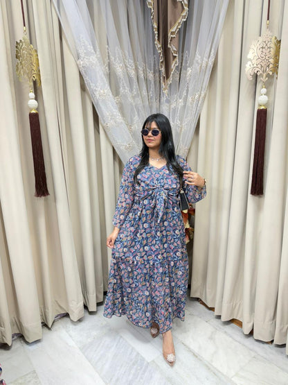 Pinterest Inspired Georgette Shrug Dress for Women – Stylish & Trendy (Free Size M-3XL)