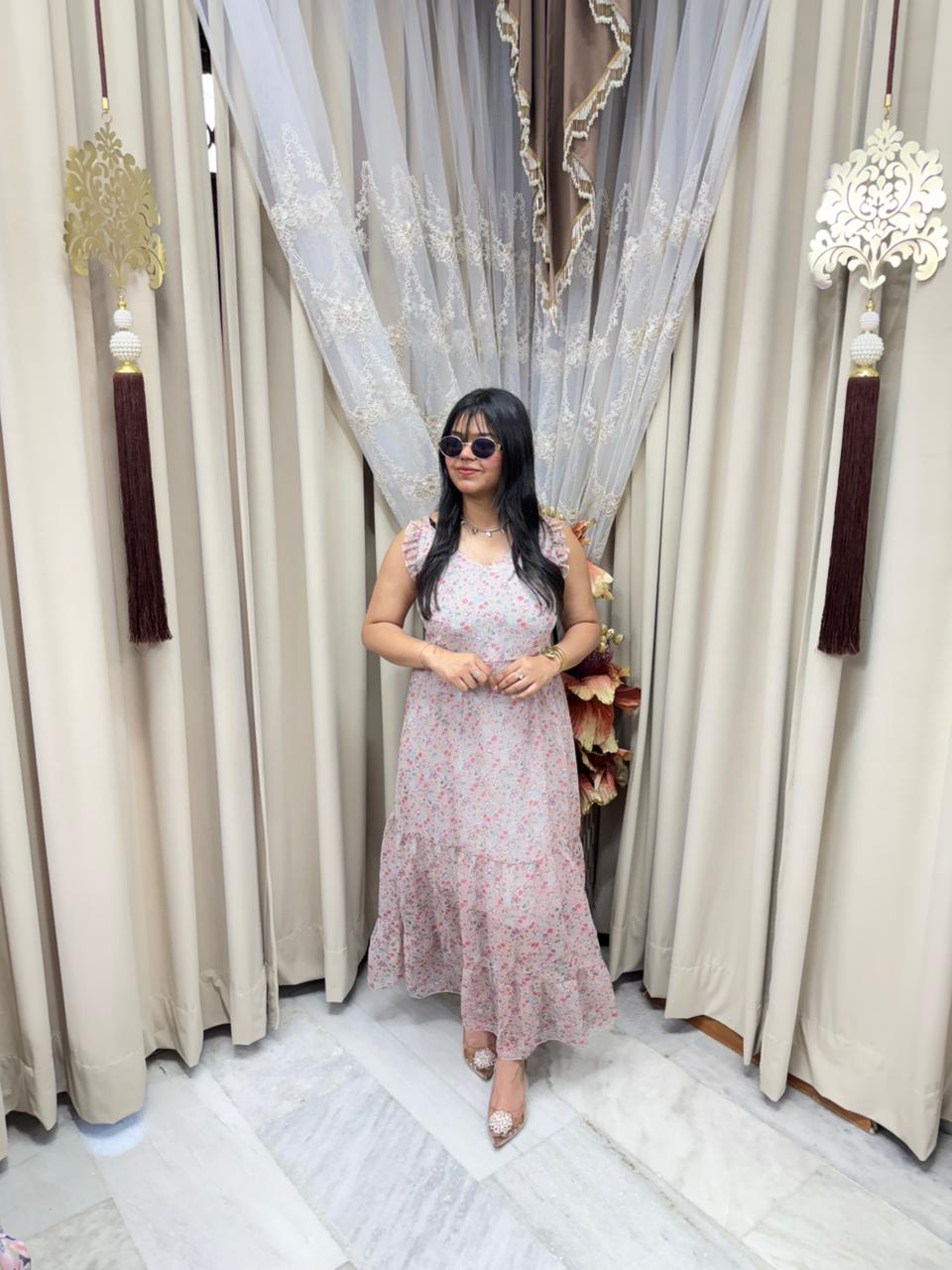 Pinterest Inspired Georgette Shrug Dress for Women – Stylish & Trendy (Free Size M-3XL)