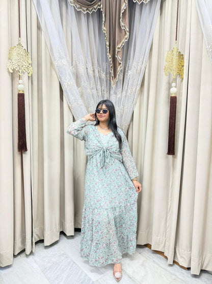 Pinterest Inspired Georgette Shrug Dress for Women – Stylish & Trendy (Free Size M-3XL)