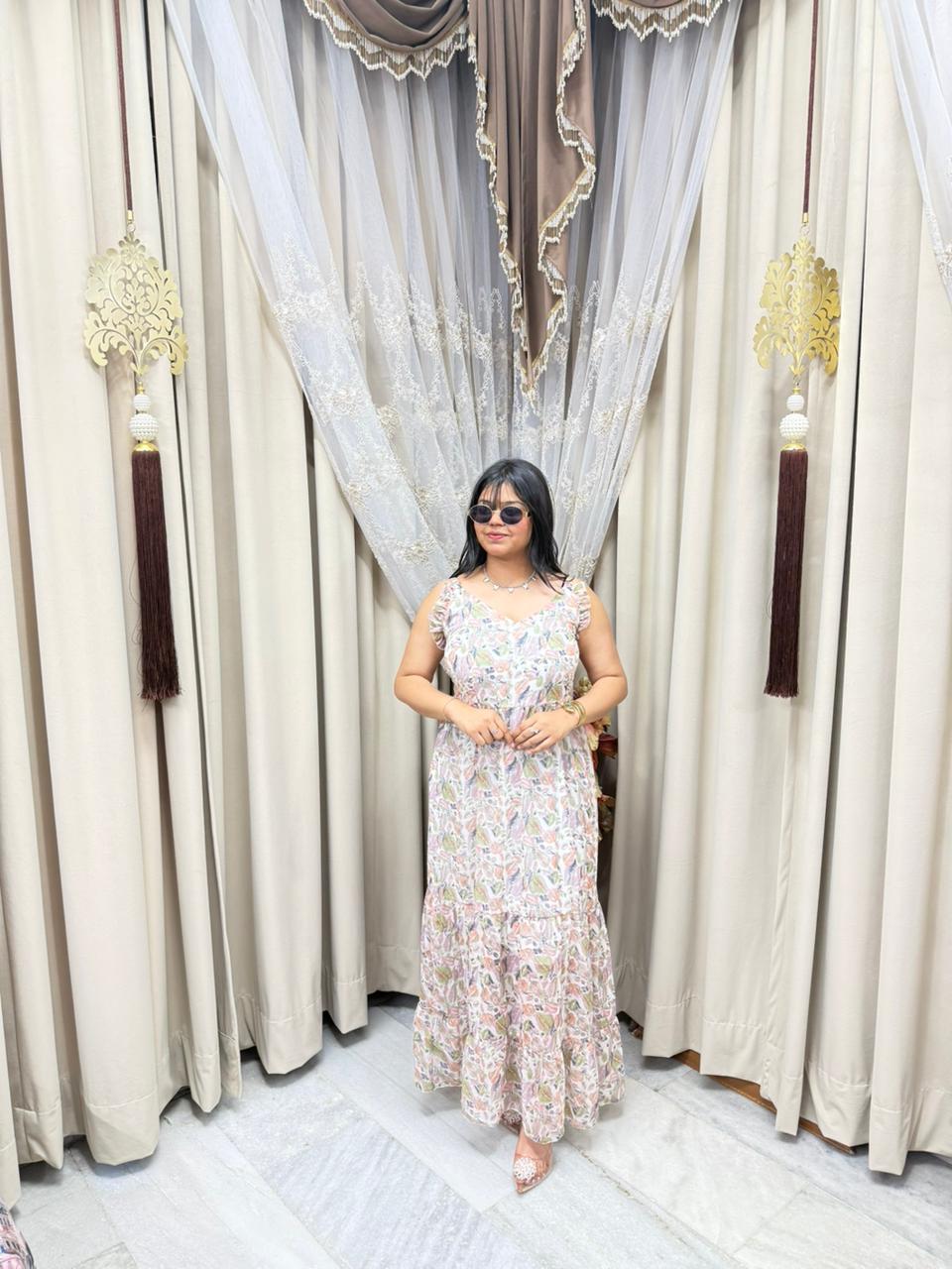 Pinterest Inspired Georgette Shrug Dress for Women – Stylish & Trendy (Free Size M-3XL)