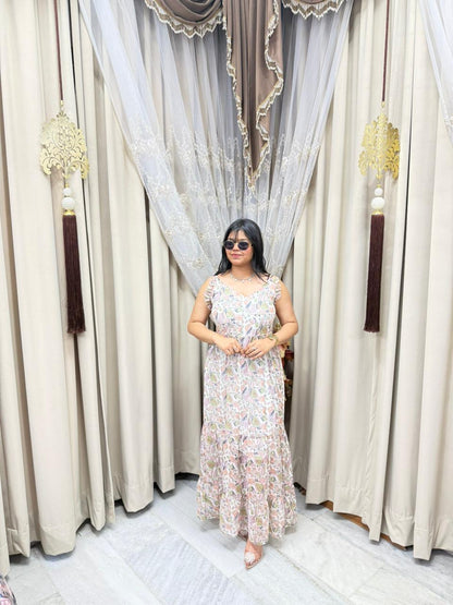 Pinterest Inspired Georgette Shrug Dress for Women – Stylish & Trendy (Free Size M-3XL)