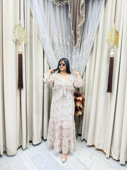 Pinterest Inspired Georgette Shrug Dress for Women – Stylish & Trendy (Free Size M-3XL)