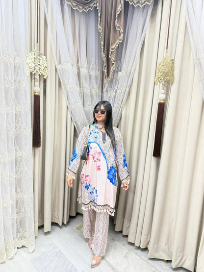 Pure malai mulmul cordset digital print 😍