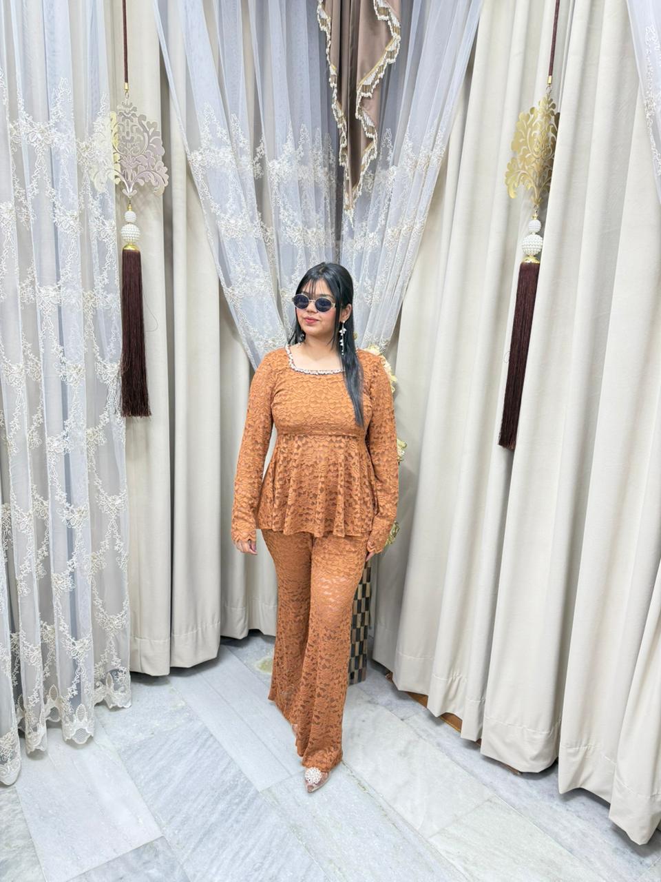 Premium Korean Cord Set for Women – Stylish Co-Ord Outfit (Free Size M to 3XL)