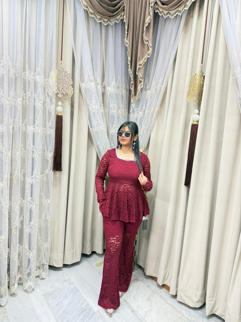 Premium Korean Cord Set for Women – Stylish Co-Ord Outfit (Free Size M to 3XL)