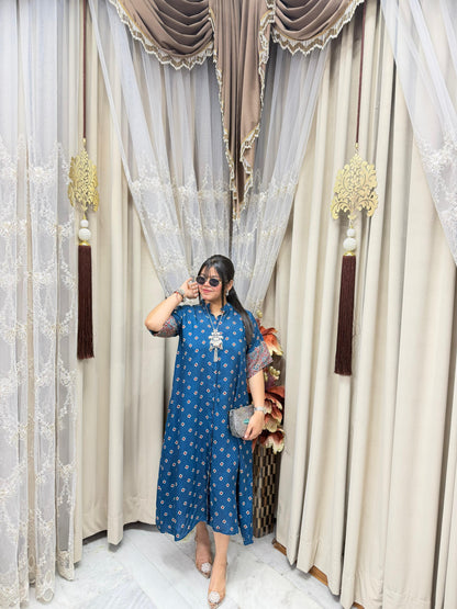 Jaipuri Printed Shirt Dress – Stylish Cotton Casual Wear