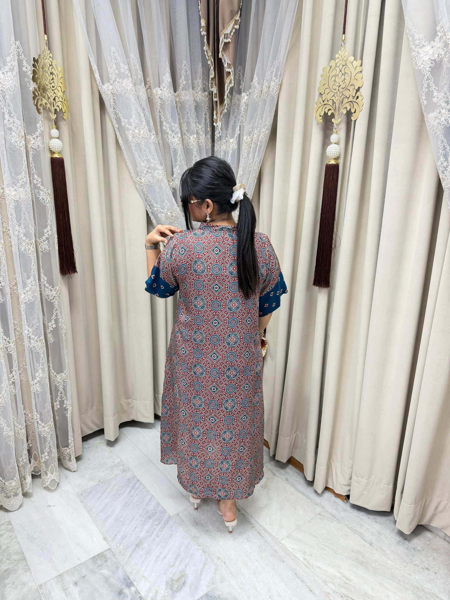 Jaipuri Printed Shirt Dress – Stylish Cotton Casual Wear