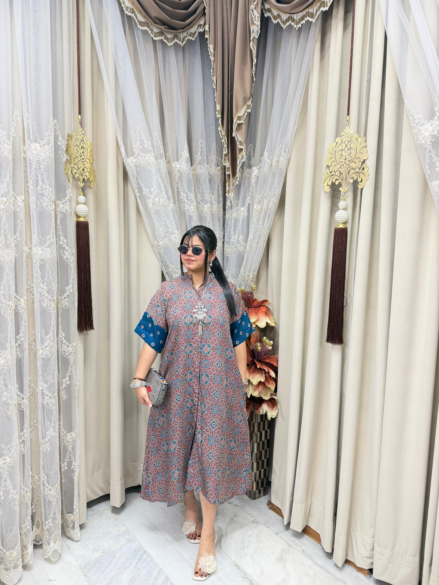 Jaipuri Printed Shirt Dress – Stylish Cotton Casual Wear
