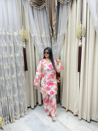The Sofia Cordset | Premium Floral Cotton Silk Co-ord Set | Elegant Summer Wear