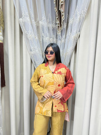 Women Printed DESI Co-Ord Set | Premium Mulmul Cotton Shirt Pant Set for Women