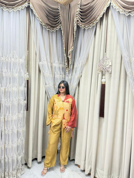 Women Printed DESI Co-Ord Set | Premium Mulmul Cotton Shirt Pant Set for Women