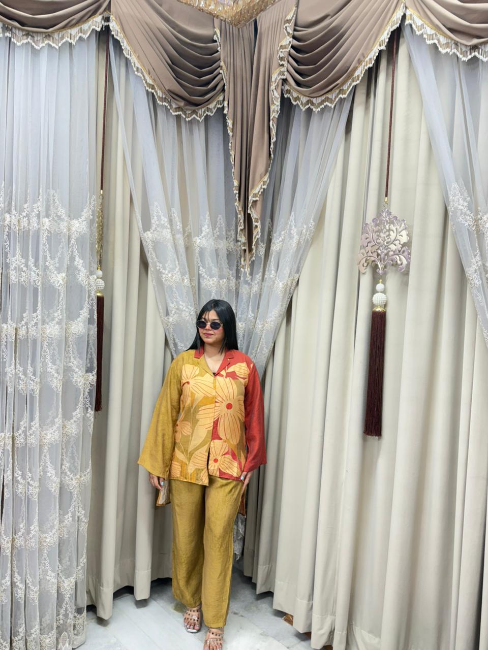 Women Printed DESI Co-Ord Set | Premium Mulmul Cotton Shirt Pant Set for Women