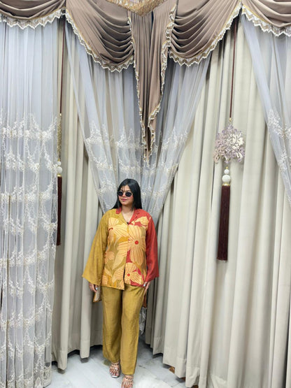 Women Printed DESI Co-Ord Set | Premium Mulmul Cotton Shirt Pant Set for Women