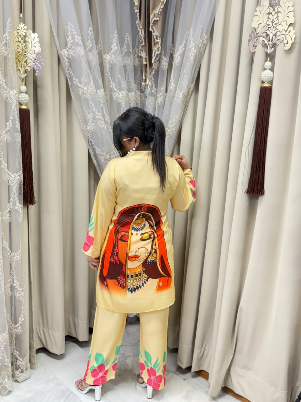 The Naari Co-ord Set | Premium Digital Print Mulmul Cotton Fusion Wear Set