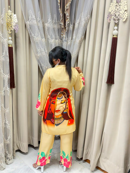 The Naari Co-ord Set | Premium Digital Print Mulmul Cotton Fusion Wear Set