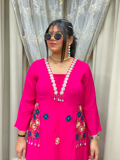 Designer Morni Co-ord Set with Handwork & Embroidery