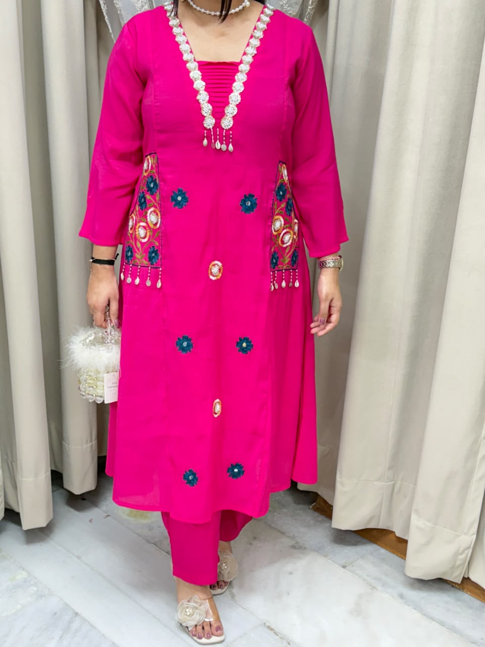Designer Morni Co-ord Set with Handwork & Embroidery
