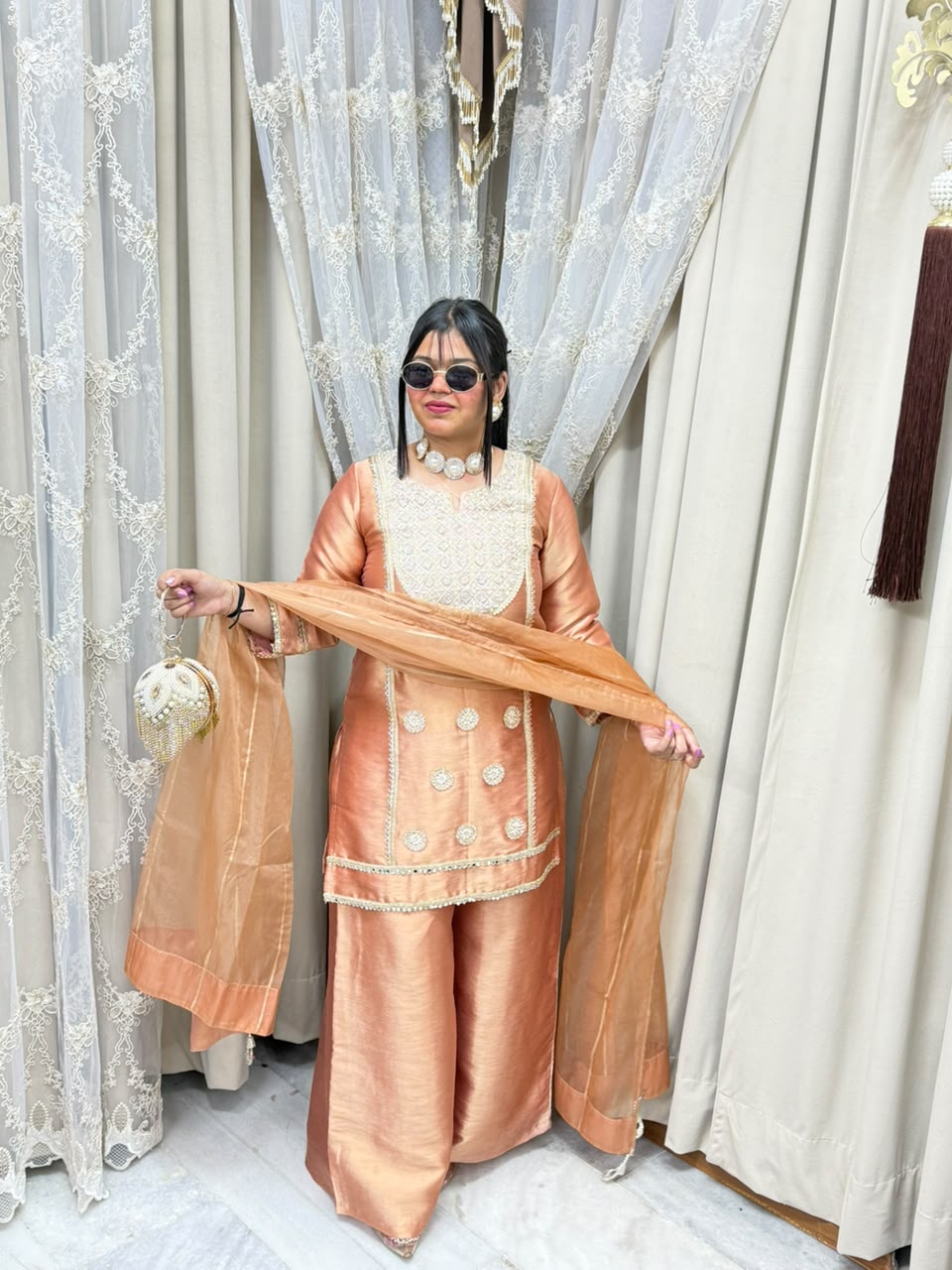 BK Fashions Designer Ziraf Suit Set with Pure Cotton Lining