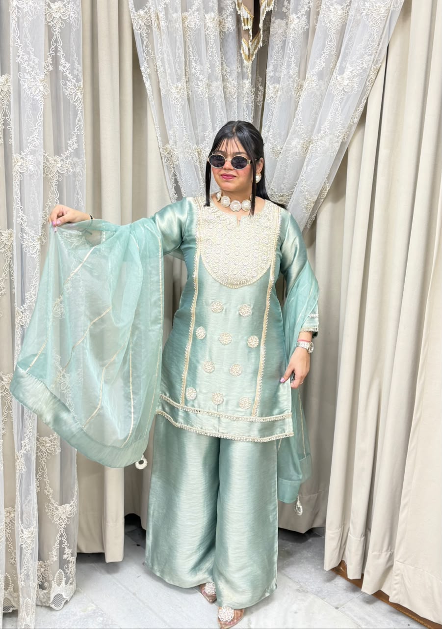 BK Fashions Designer Ziraf Suit Set with Pure Cotton Lining