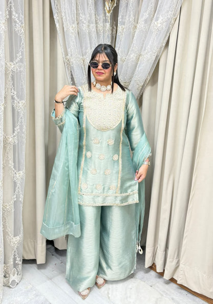 BK Fashions Designer Ziraf Suit Set with Pure Cotton Lining