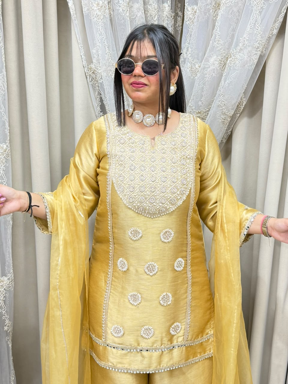 BK Fashions Designer Ziraf Suit Set with Pure Cotton Lining